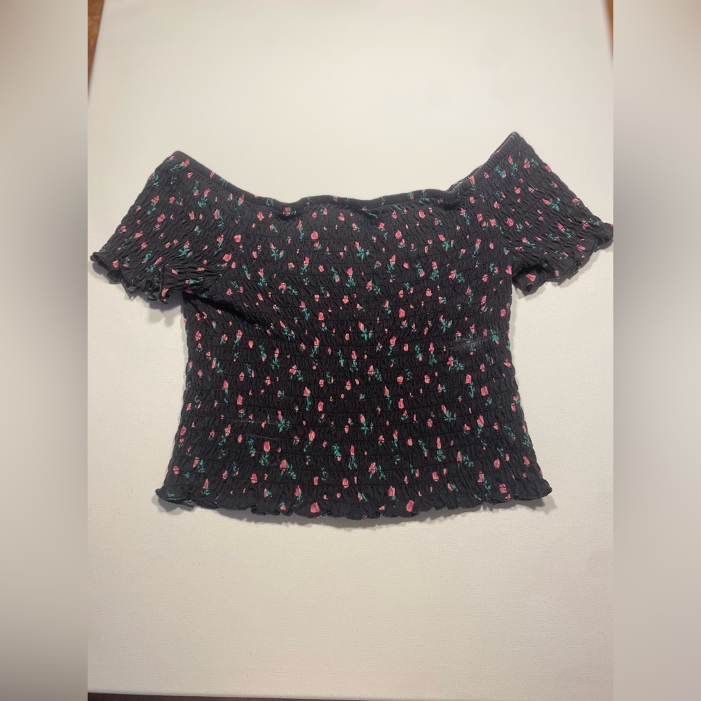 Arizona crop top shirt with pink flowers